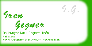 iren gegner business card